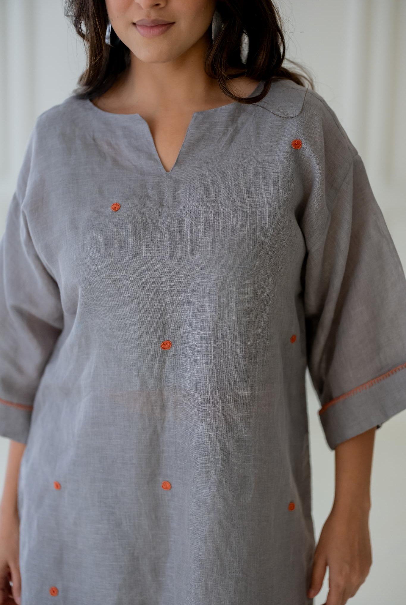 Ashes and Ambers Linen Kurta Set - CiceroniKurta SetSilai Studio