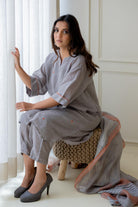 Ashes and Ambers Linen Kurta Set - CiceroniKurta SetSilai Studio