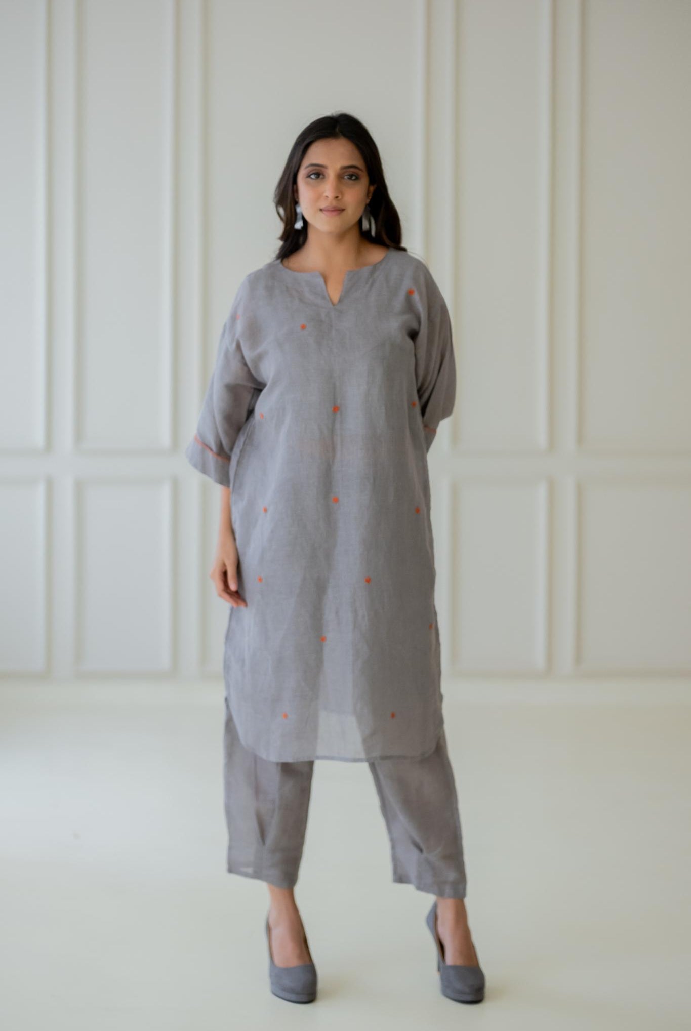Ashes and Ambers Linen Kurta Set - CiceroniKurta SetSilai Studio