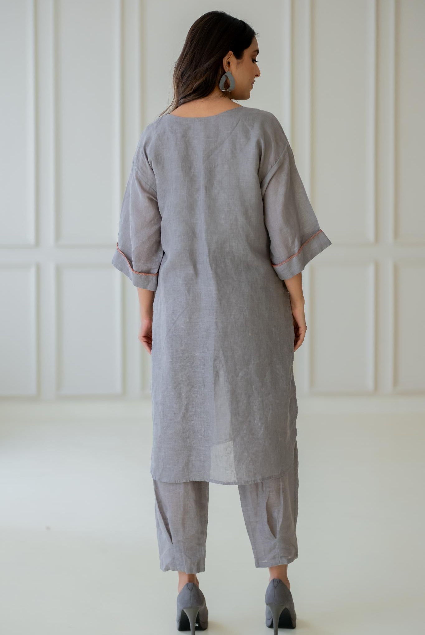 Ashes and Ambers Linen Kurta Set - CiceroniKurta SetSilai Studio
