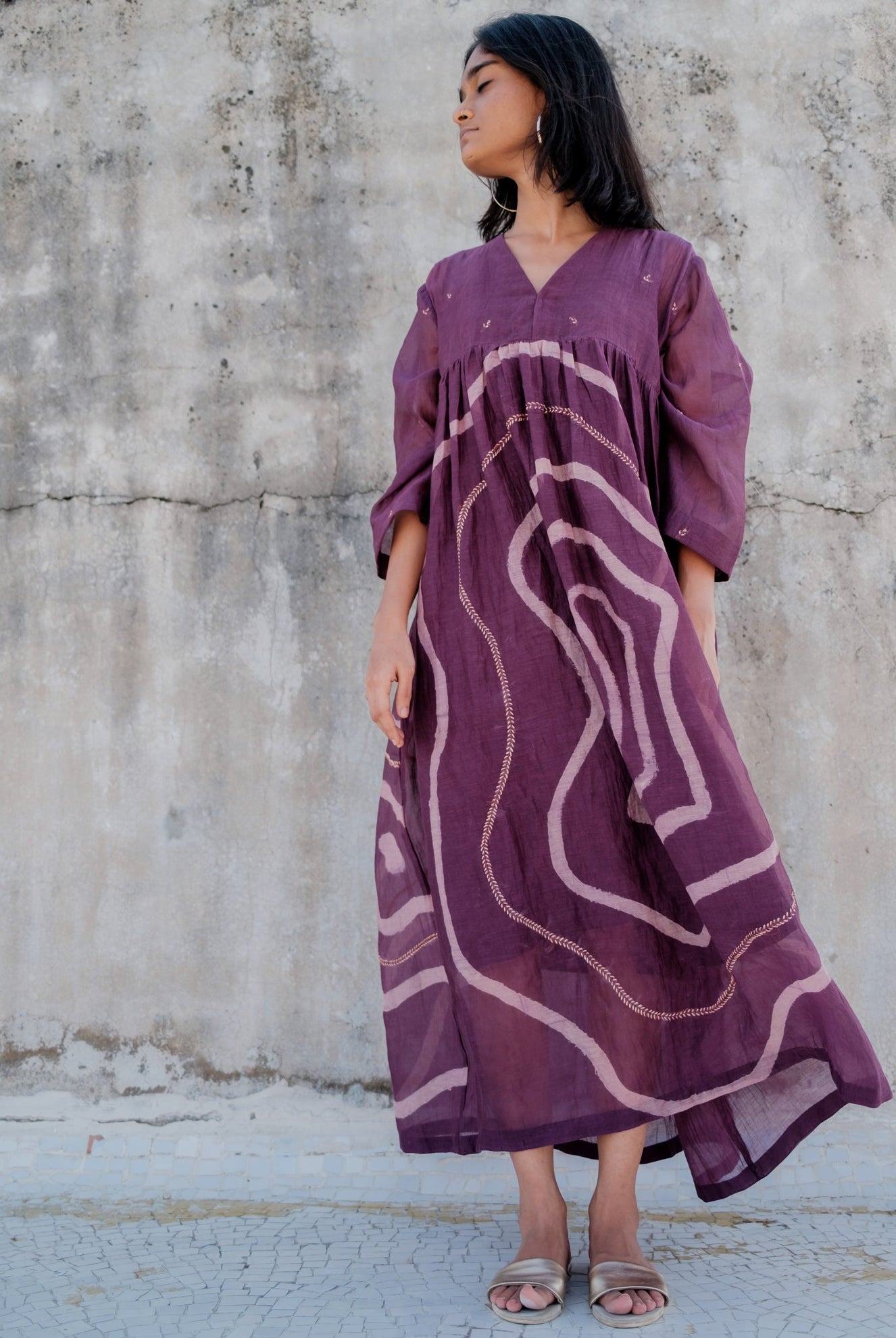 Aubergine Arazi Dress - CiceroniNirjara