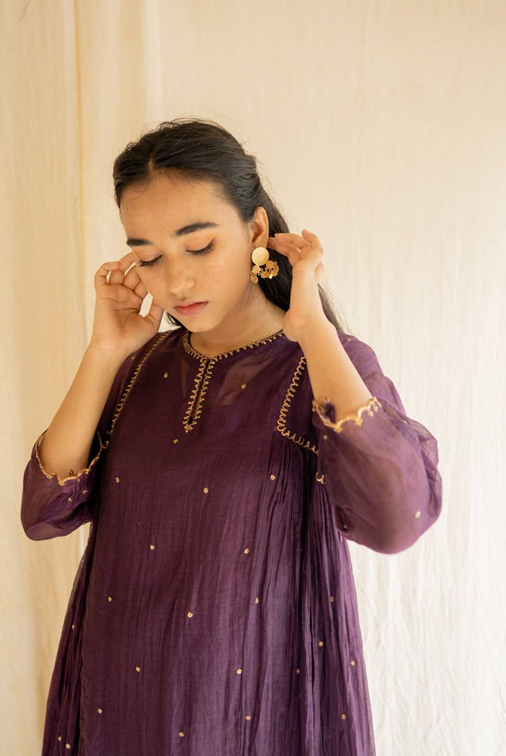 Aubergine Arsh Kurta Set - CiceroniNirjara