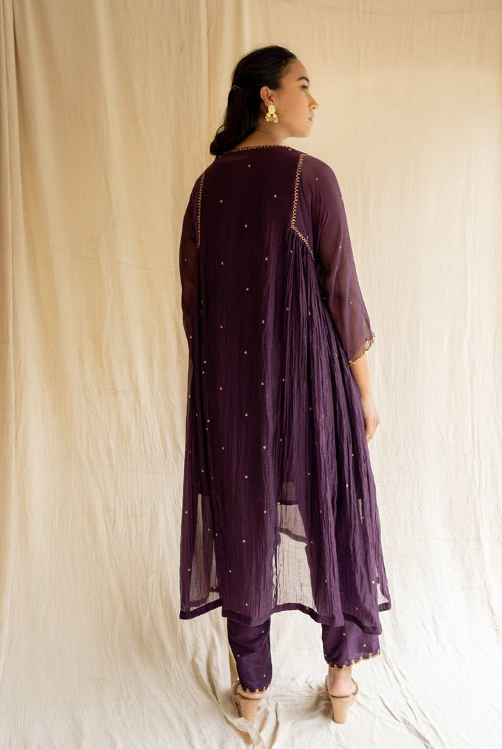 Aubergine Arsh Kurta Set - CiceroniNirjara