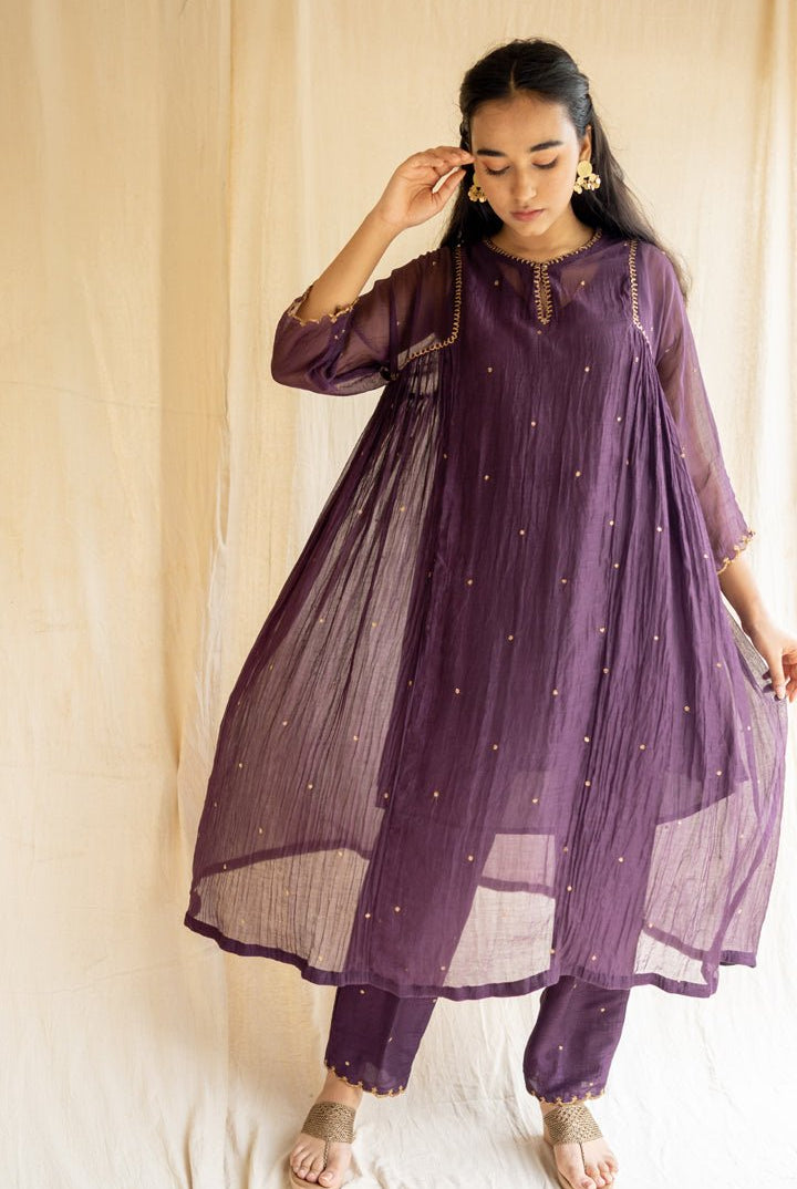 Aubergine Arsh Kurta Set - CiceroniNirjara