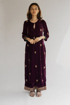 Aubergine Arzin Velvet Set (Set of 2) - CiceroniNirjara