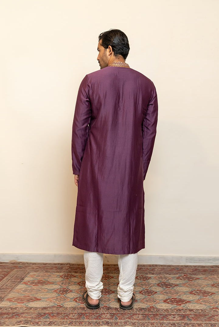 Aubergine Nawab Kurta - CiceroniKurtaNirjara