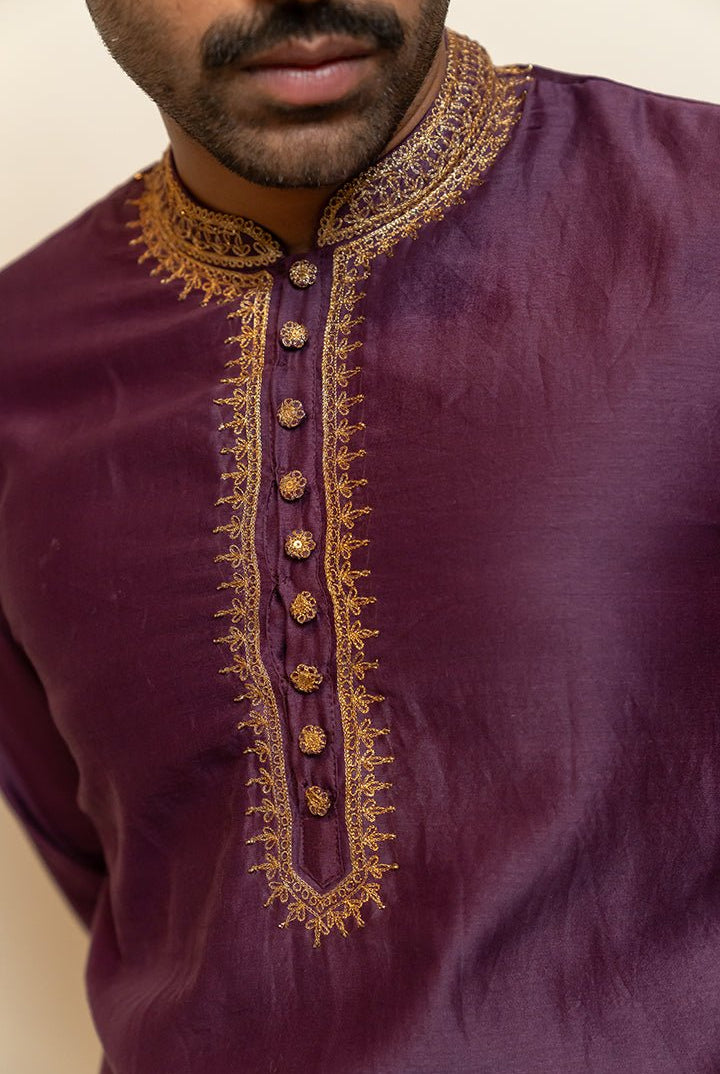 Aubergine Nawab Kurta - CiceroniKurtaNirjara