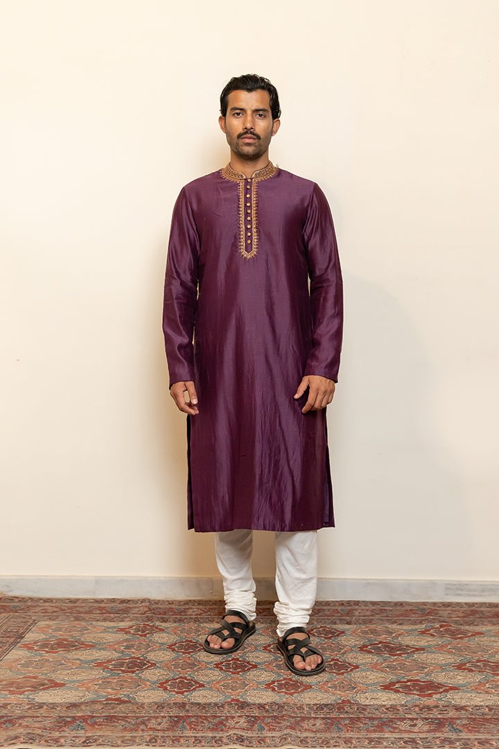 Aubergine Nawab Kurta - CiceroniKurtaNirjara