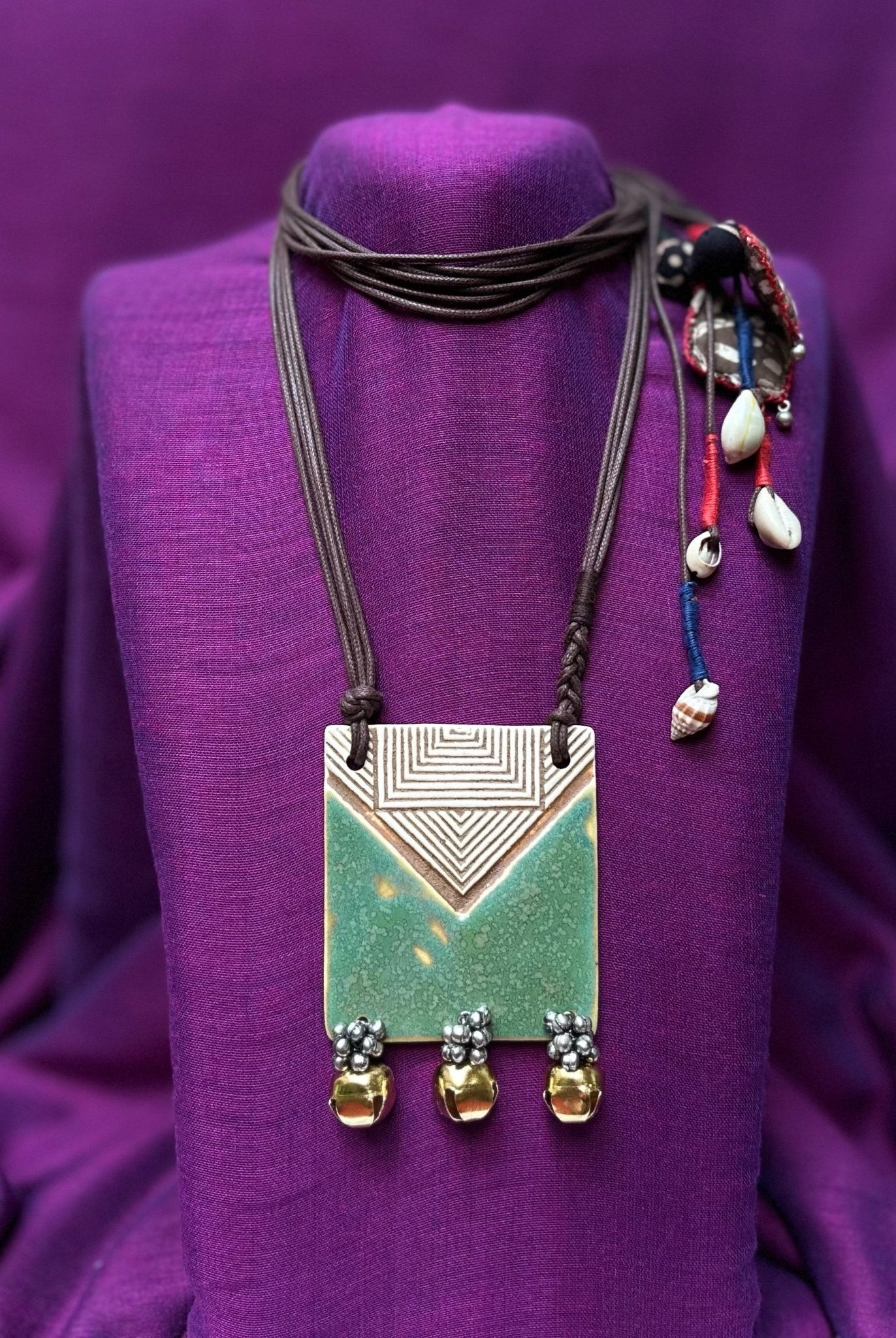 Ayat Neckpiece - Sea Green - CiceroniNeckpieceChaakmaati