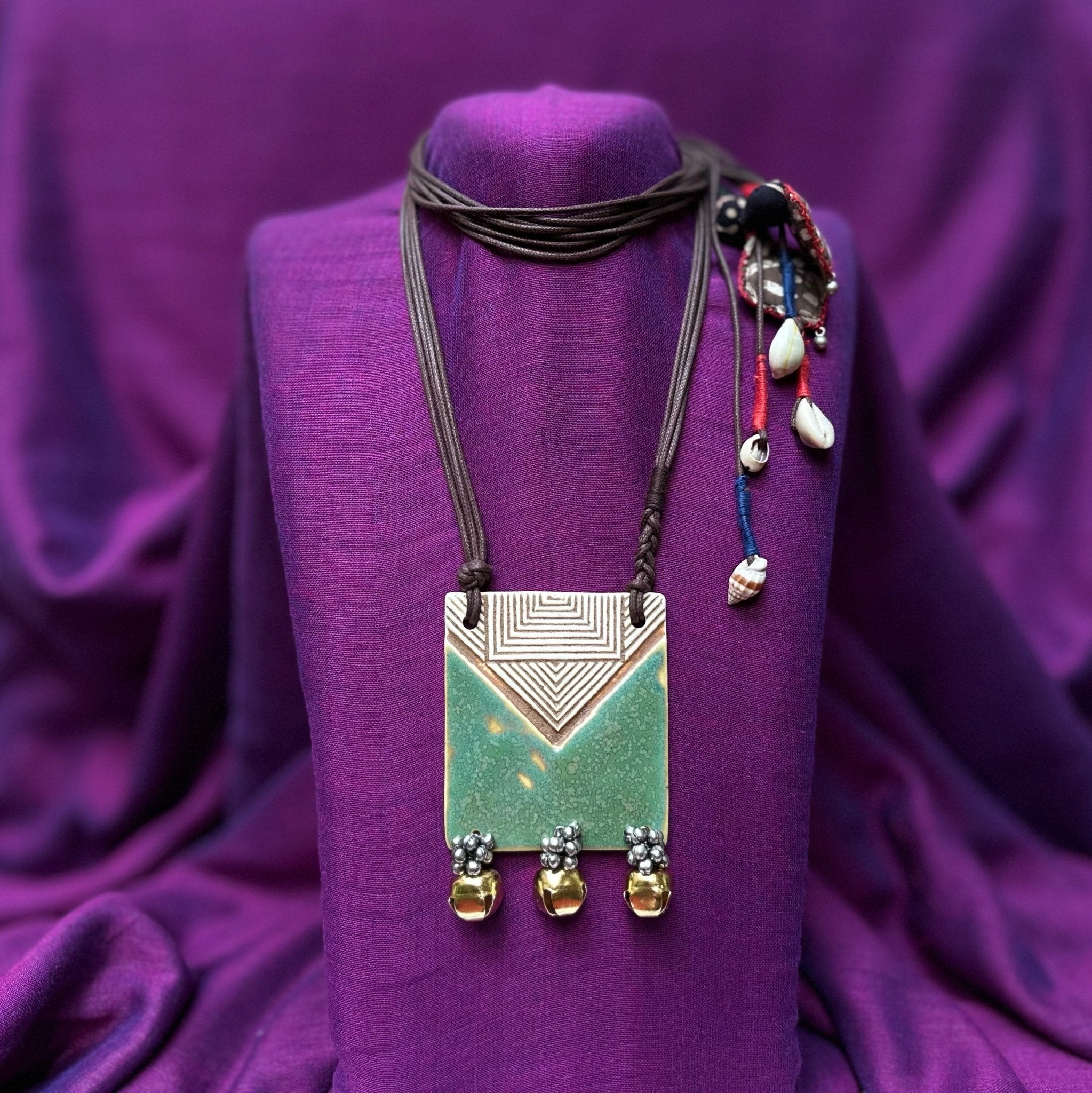 Ayat Neckpiece - Sea Green - CiceroniNeckpieceChaakmaati