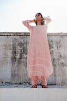 Baby Pink Arsa Kurta with Pants - CiceroniNirjara