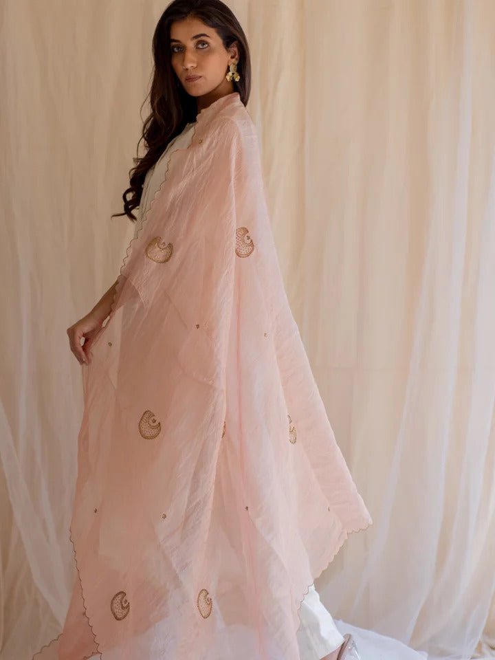 Baby Pink Chand Odhani - CiceroniNirjara