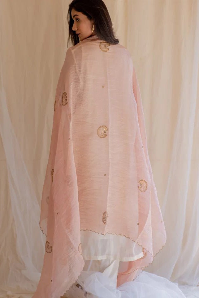 Baby Pink Chand Odhani - CiceroniNirjara