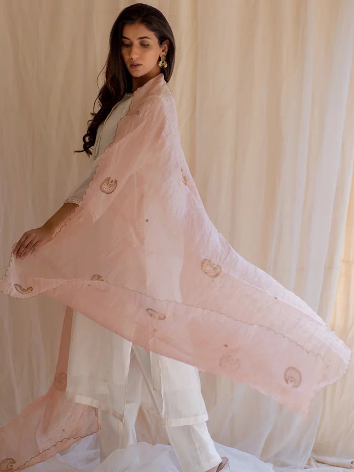 Baby Pink Chand Odhani - CiceroniNirjara
