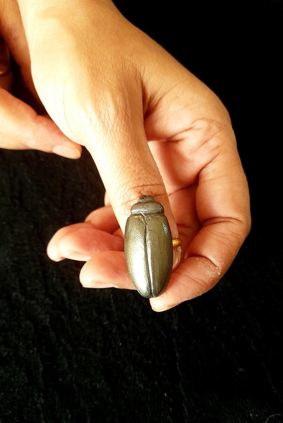 Beetle Ring - Antique Gold - CiceroniRingsAranya Earthcraft