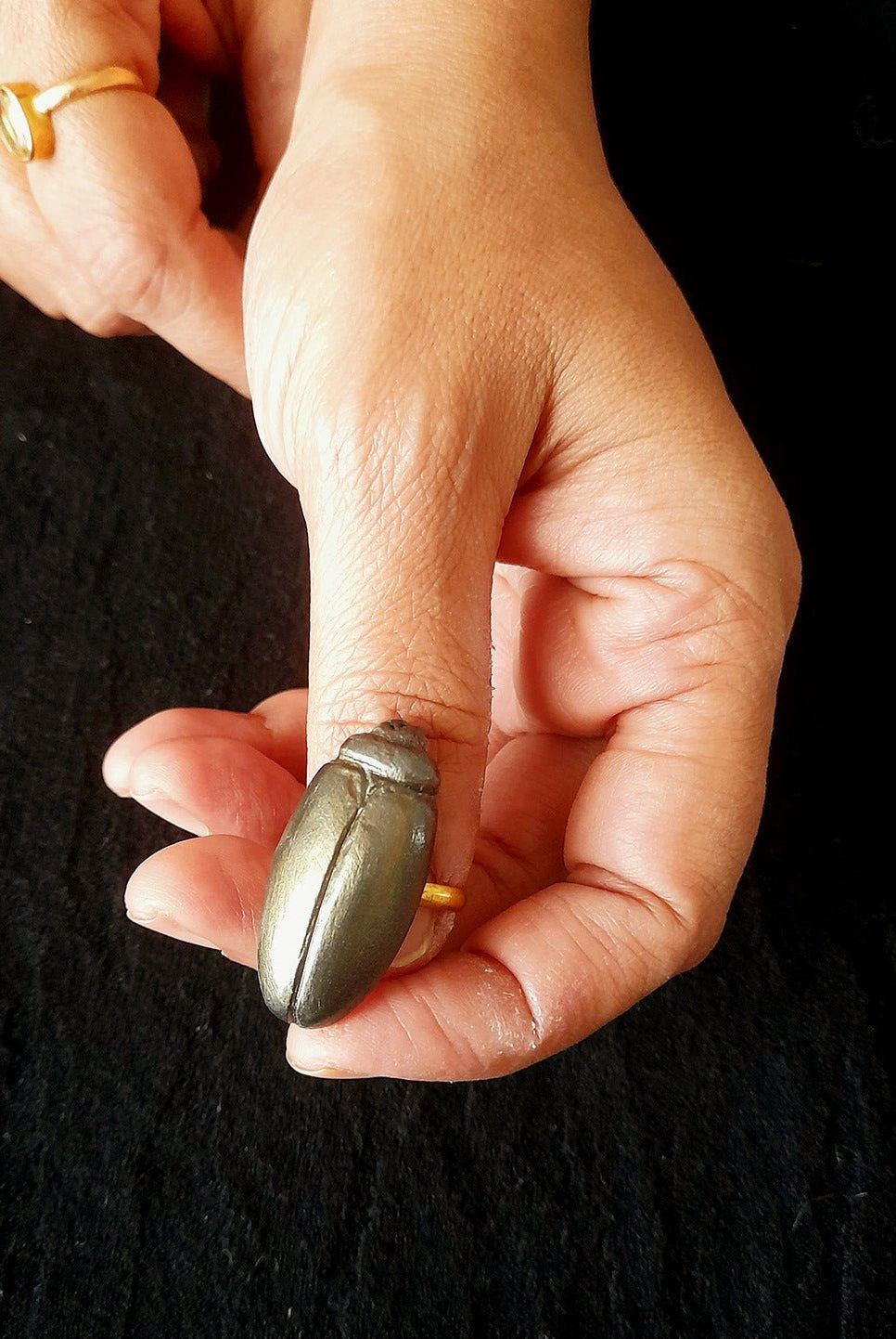 Beetle Ring - Antique Gold - CiceroniRingsAranya Earthcraft