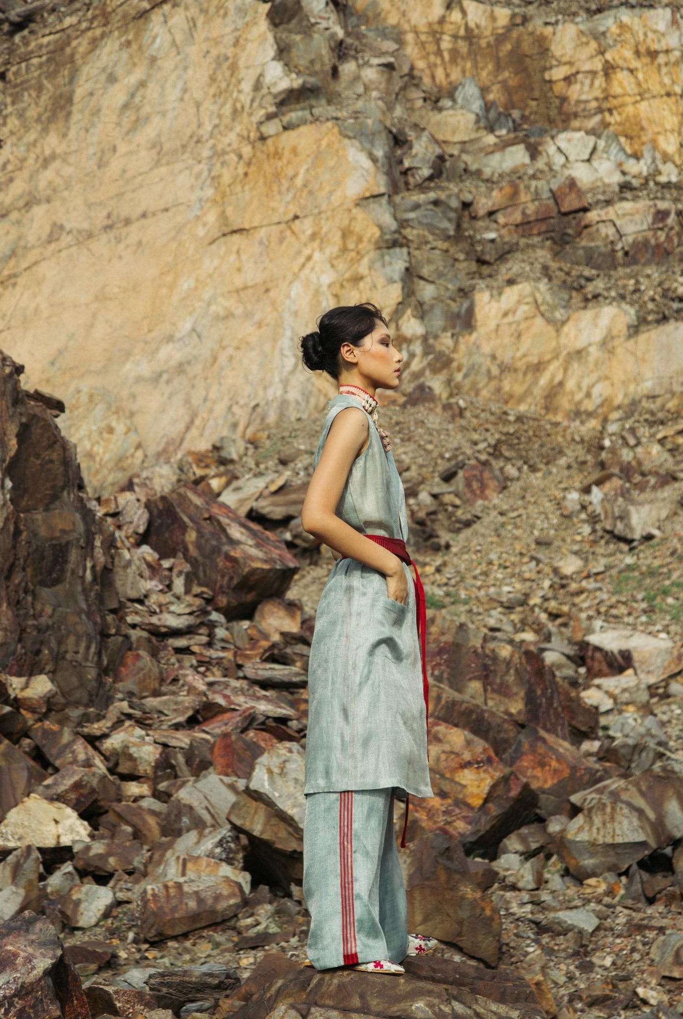 Belted Gilet Co-ord Set - CiceroniCo-ord SetPriyanca Khanna