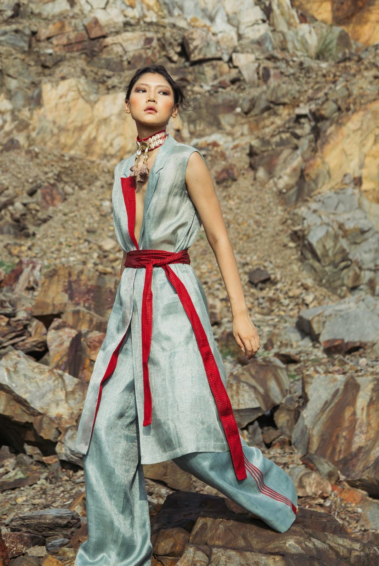 Belted Gilet Co-ord Set - CiceroniCo-ord SetPriyanca Khanna