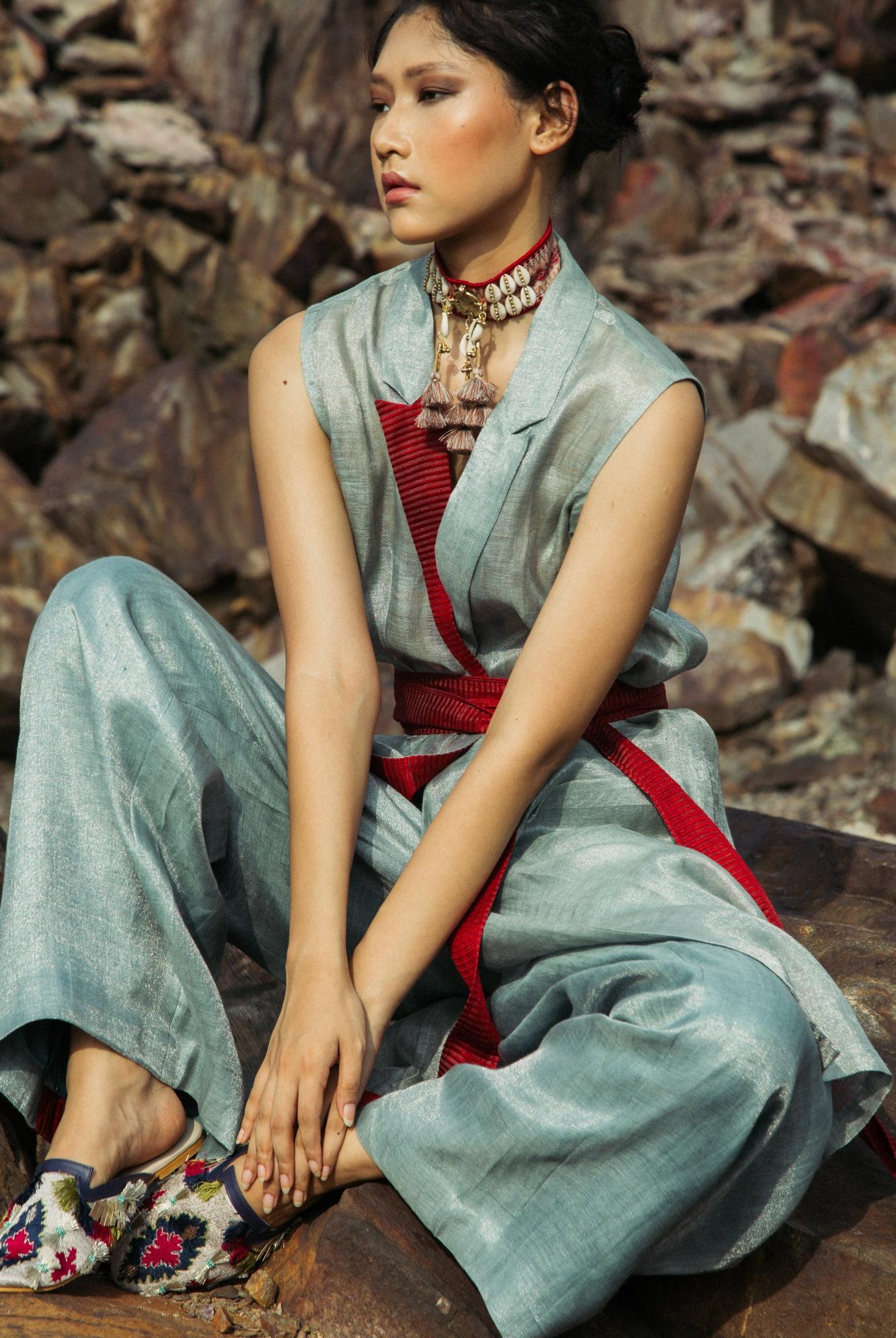 Belted Gilet Co-ord Set - CiceroniCo-ord SetPriyanca Khanna