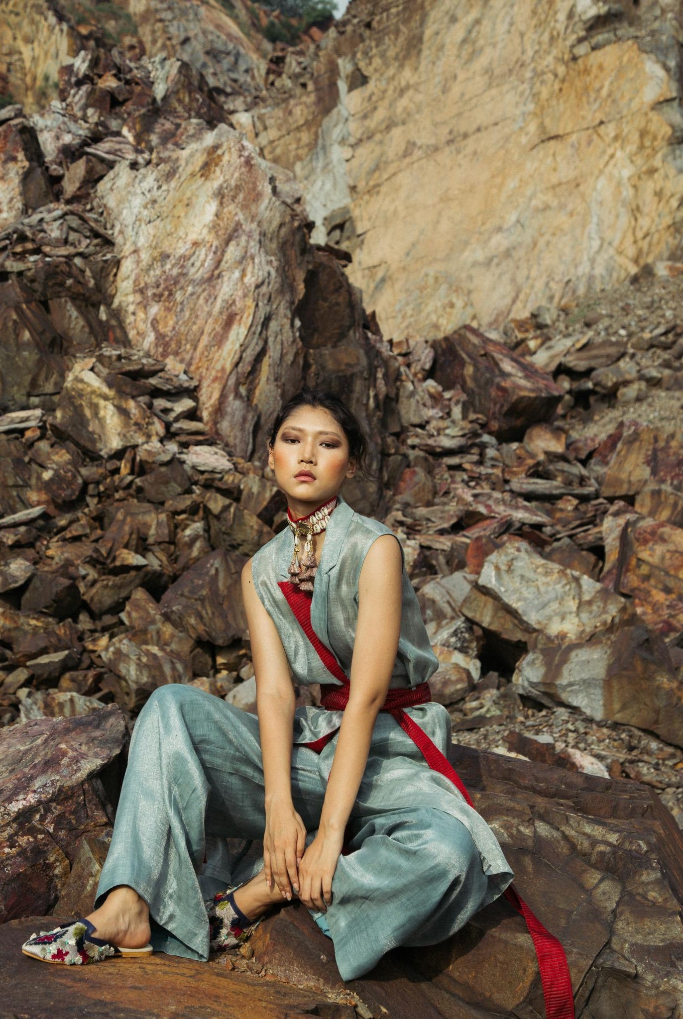 Belted Gilet Co-ord Set - CiceroniCo-ord SetPriyanca Khanna