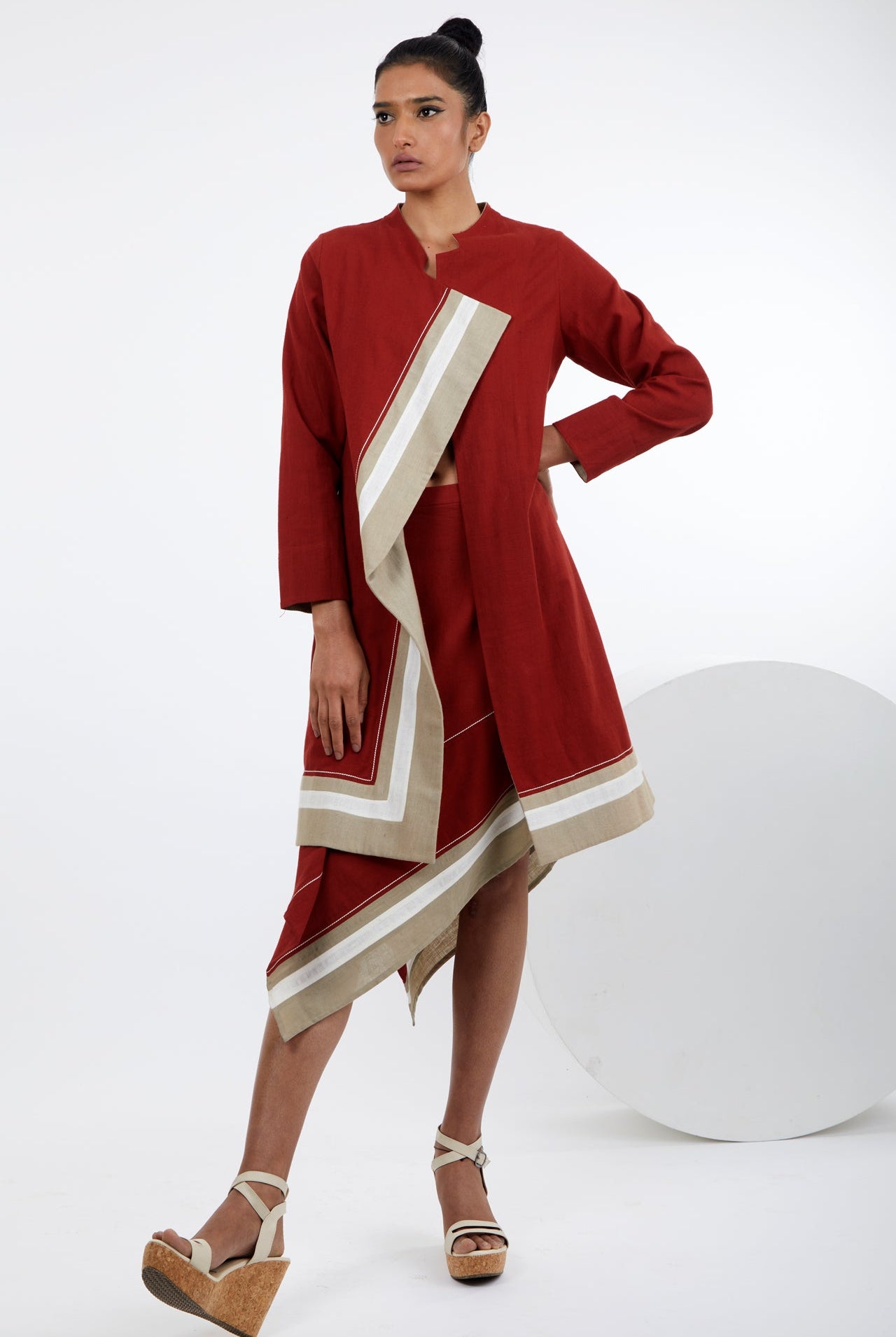 Beni - Madder Red Blazer Skirt Set Of 3 - CiceroniCo-ord SetMadder Much