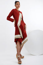 Beni - Madder Red Blazer Skirt Set Of 3 - CiceroniCo-ord SetMadder Much