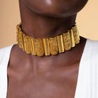 Binary Logs Necklace - Gold Tone - CiceroniNeckpieceEquiivalence