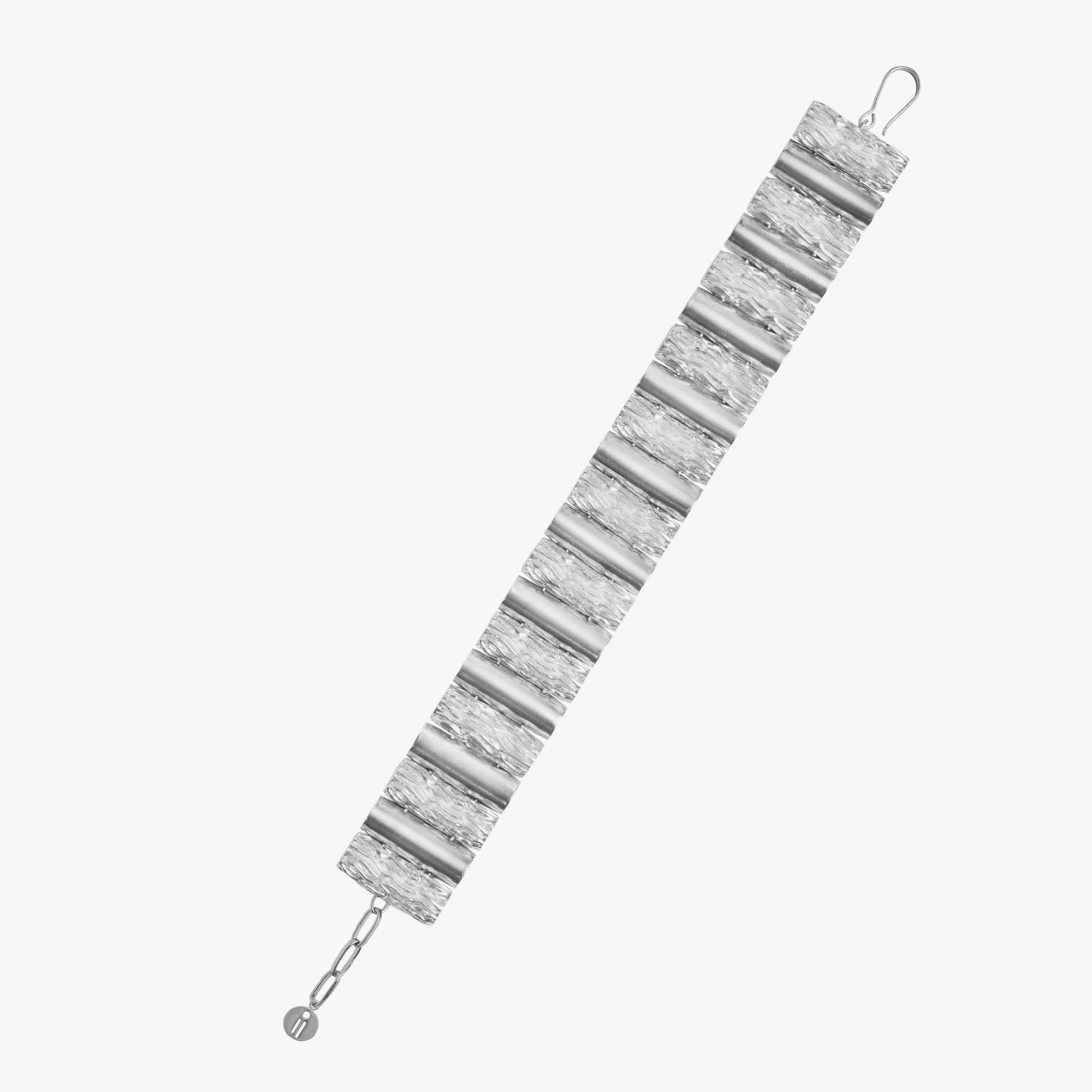 Binary Logs Necklace - Silver Tone - CiceroniNeckpieceEquiivalence