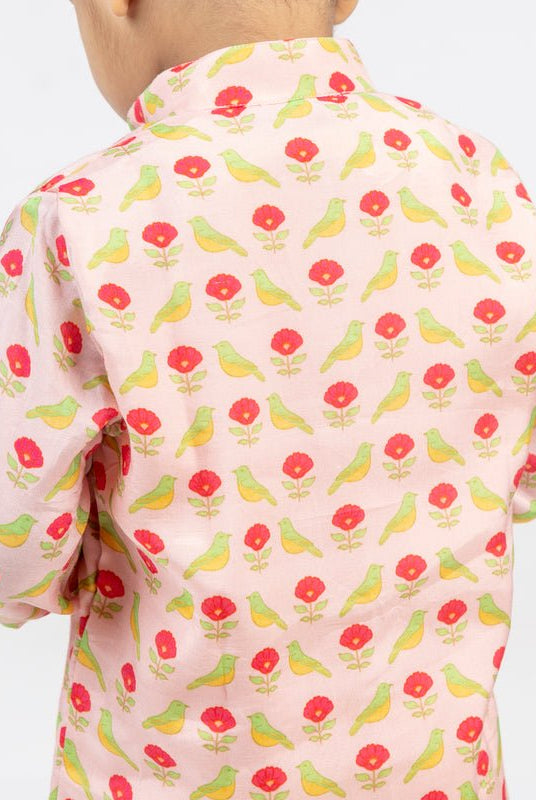 Bird Jaal Printed Kurta Set - CiceroniKurta Set, Festive wearMr. Brat