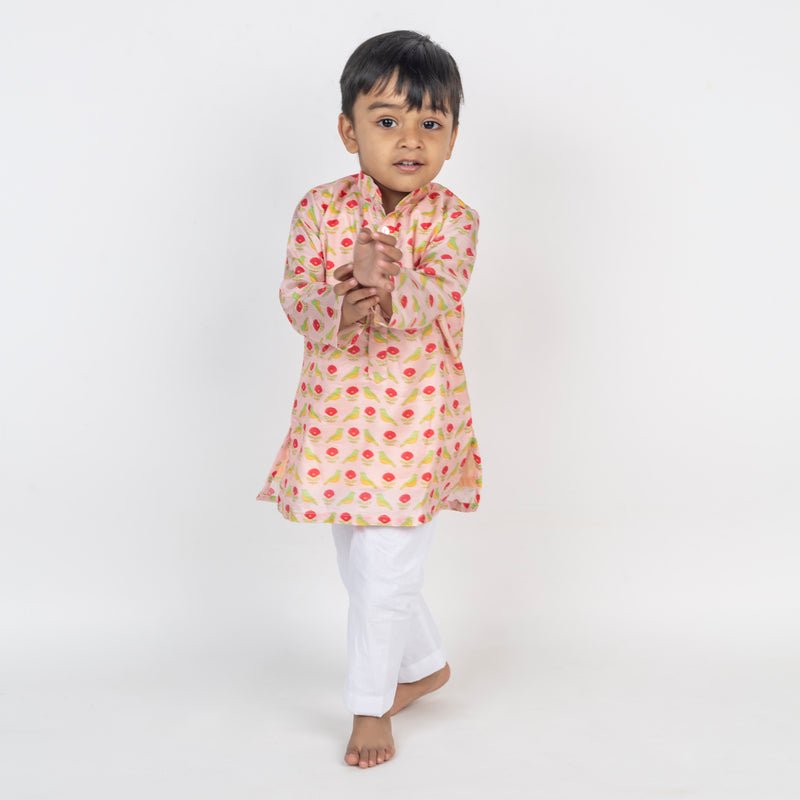 Bird Jaal Printed Kurta Set - CiceroniKurta Set, Festive wearMr. Brat