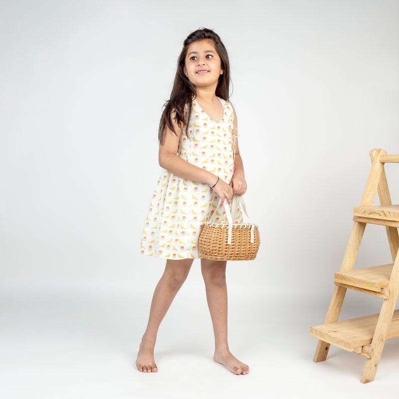 Bird Printed Angrakha Dress - CiceroniDressesMr. Brat