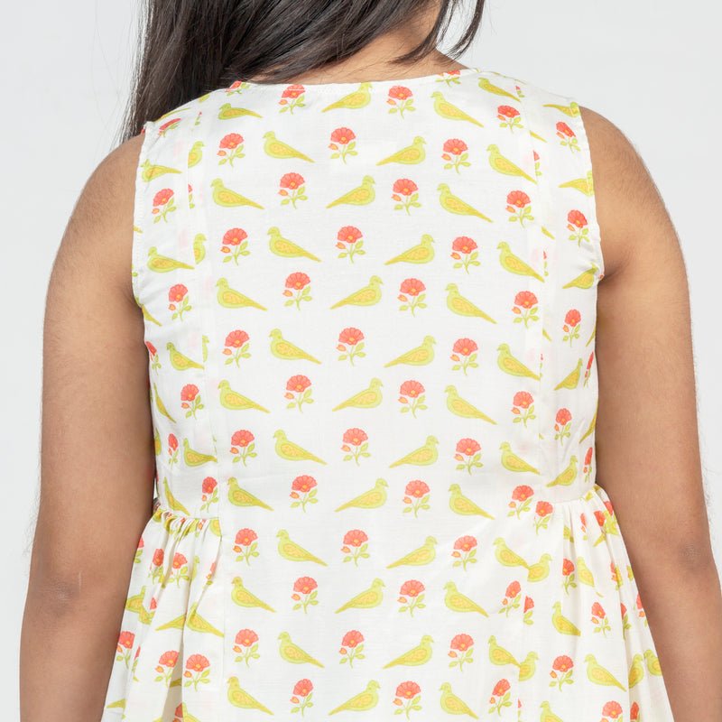 Bird Printed Angrakha Dress - CiceroniDressesMr. Brat