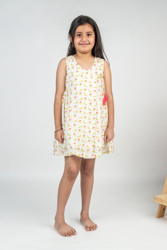 Bird Printed Angrakha Dress - CiceroniDressesMr. Brat