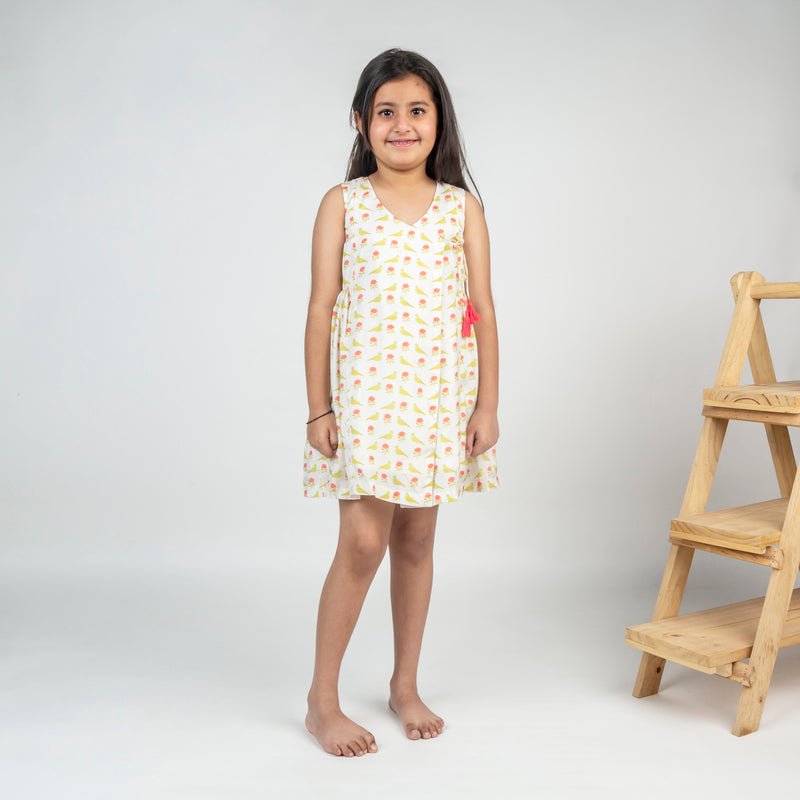 Bird Printed Angrakha Dress - CiceroniDressesMr. Brat