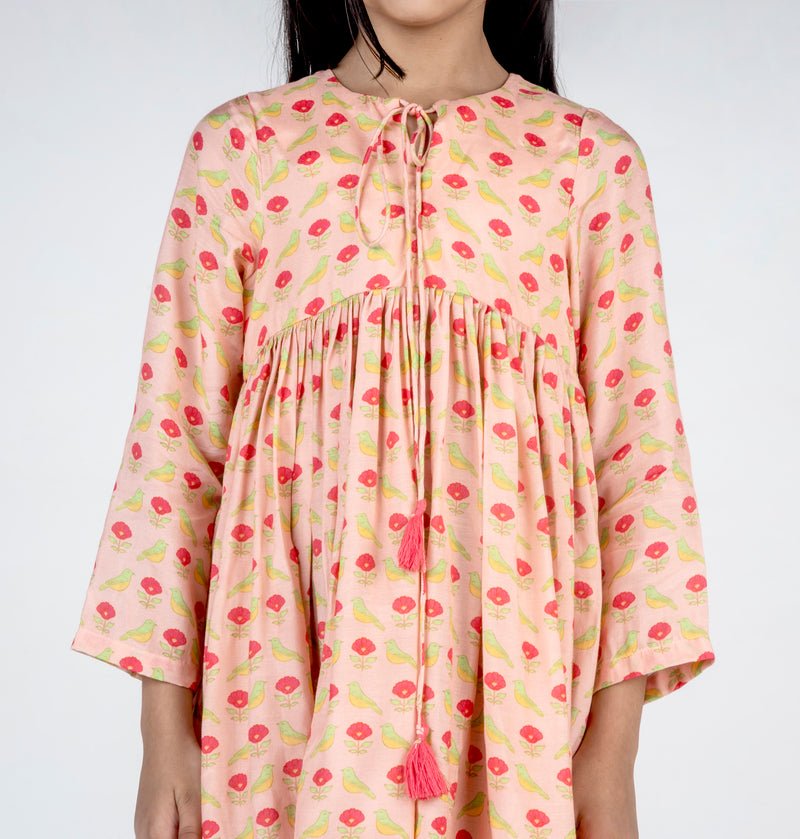 Bird Printed Flare Dress - CiceroniDressesMr. Brat