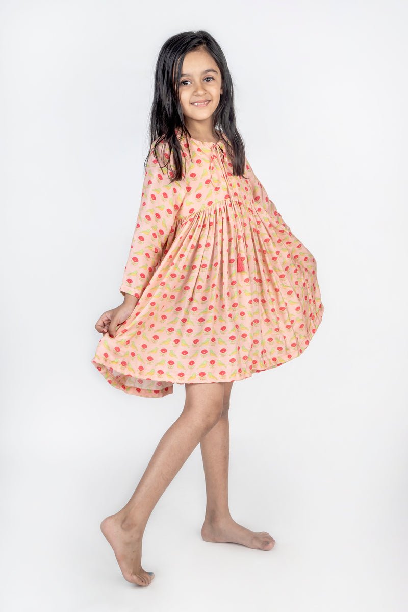 Bird Printed Flare Dress - CiceroniDressesMr. Brat