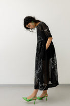 Black Bandhani Dress - CiceroniDressesSilai Studio