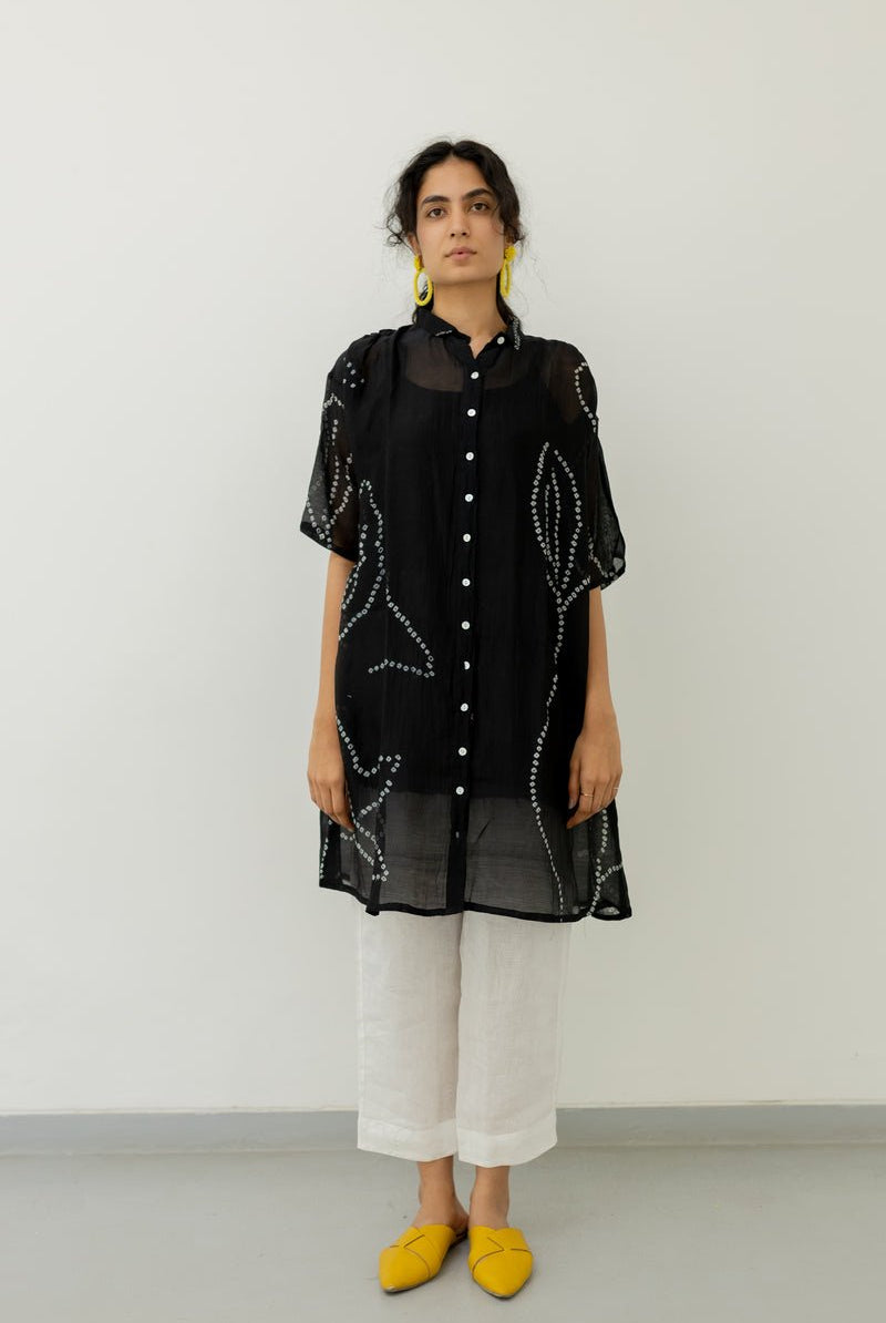 Black Bandhani Tunic with pants - CiceroniCo-ord SetSilai Studio