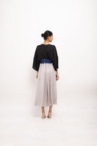 Black-Blue-Grey High Low Cape - CiceroniDressNeora