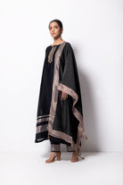 Black Chanderi Silk Kurta Set with Dupatta - CiceroniBhavik Shah