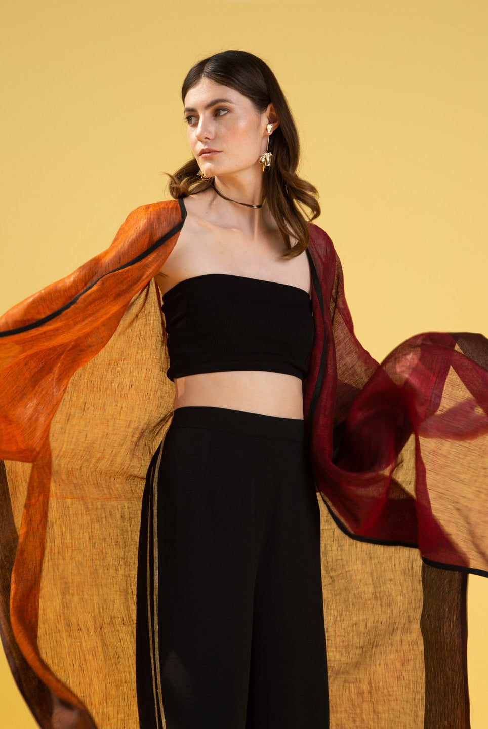 Black Linen Pants - CiceroniPantsPriyanca Khanna