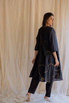 Black Maheem Kurta Set - CiceroniNirjara