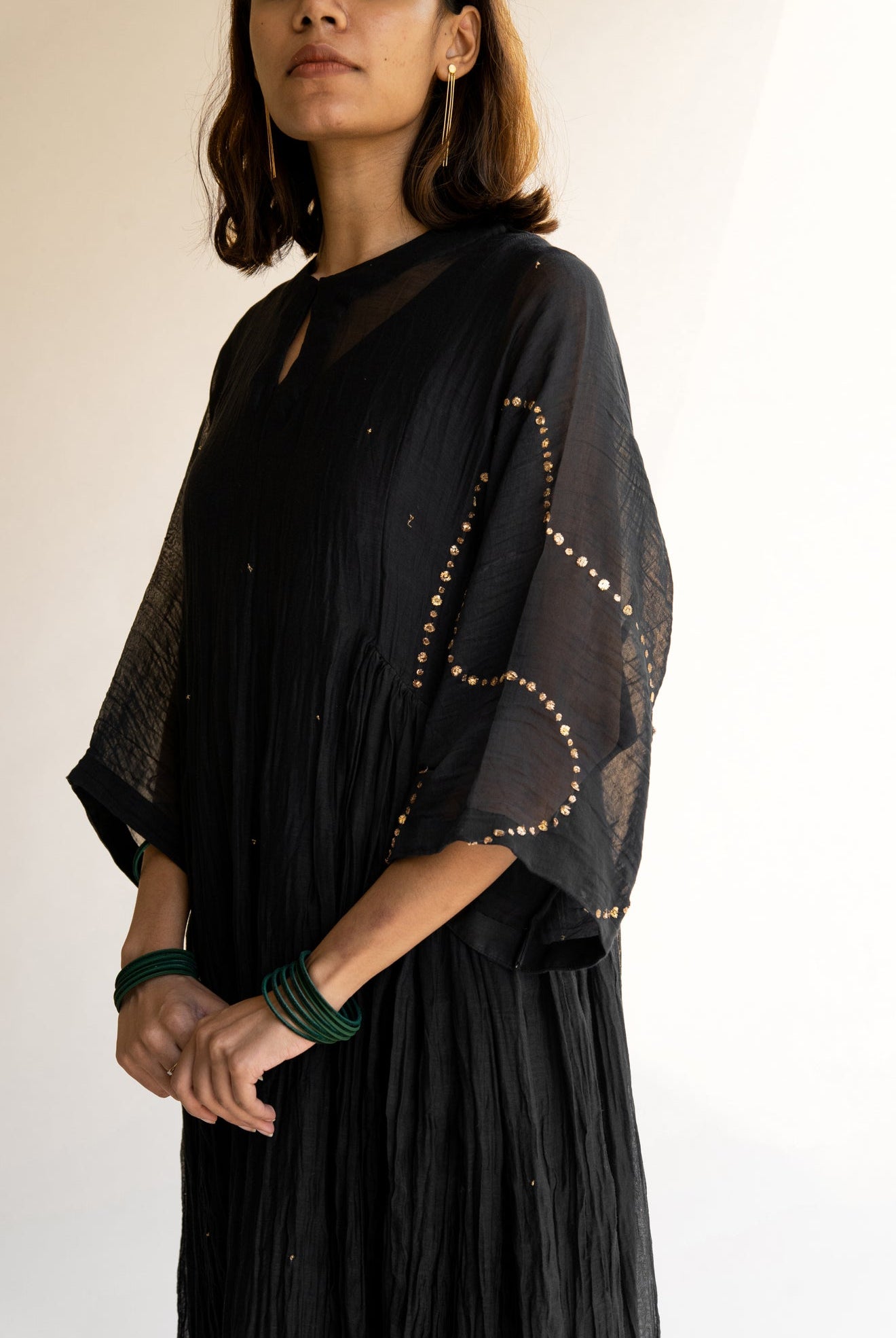 Black Shabnam Kurta Set - CiceroniNirjara