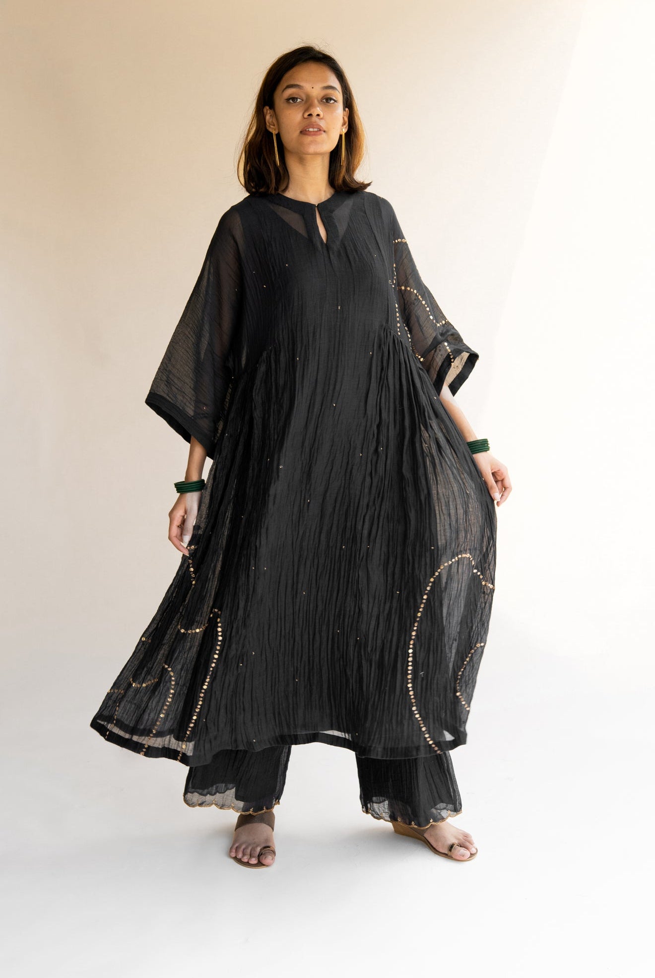 Black Shabnam Kurta Set - CiceroniNirjara
