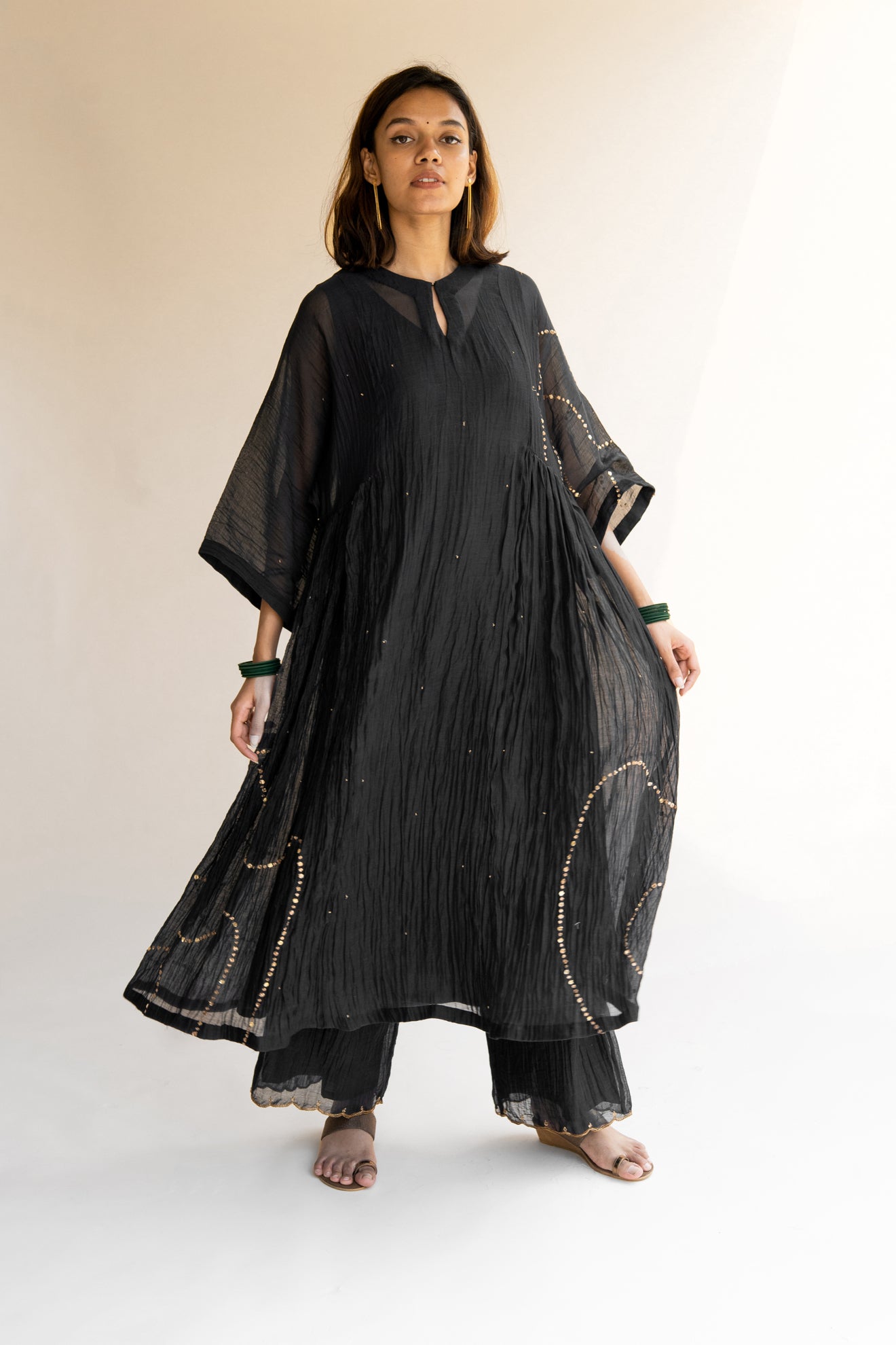 Black Shabnam Kurta Set - CiceroniNirjara