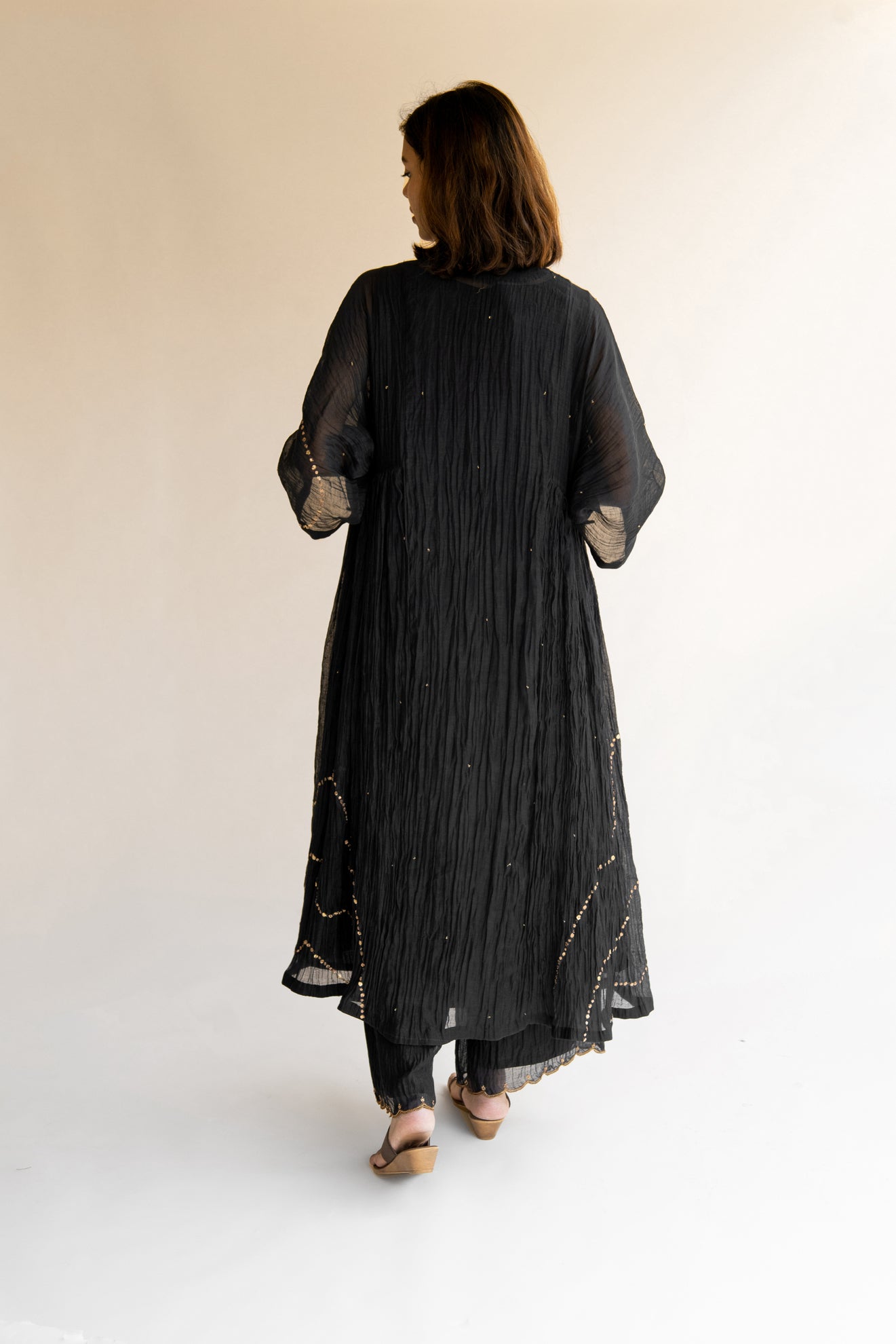 Black Shabnam Kurta Set - CiceroniNirjara