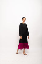 Black-Wine Gather Maxi Dress - CiceroniDressNeora