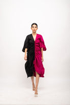 Black-Wine Kaftan Bodycon Dress - CiceroniDressesNeora