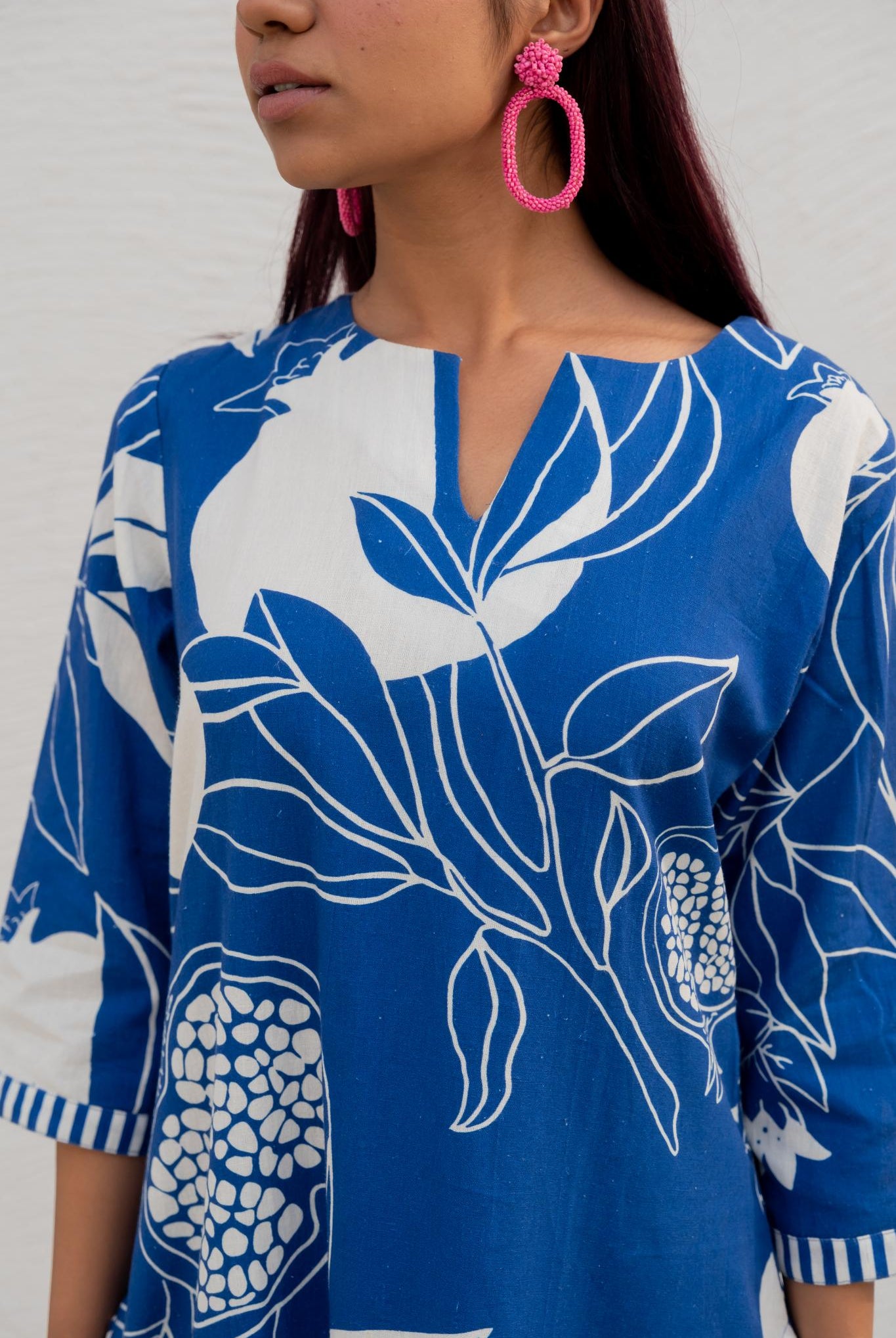 Blue Anaar Kurta and Pants Co-ord Set - CiceroniKurta SetSilai Studio