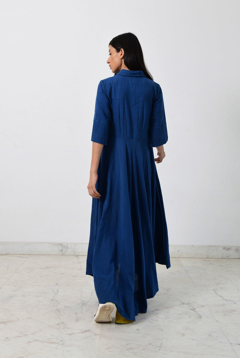 Blue Collar Jumpy Dress - CiceroniDressesRias Jaipur